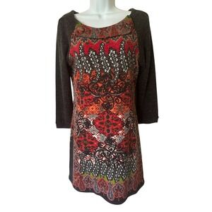 Aryeh Dress NWT Size Small Mod Style Pattern Boho Fall Fashion Artistic